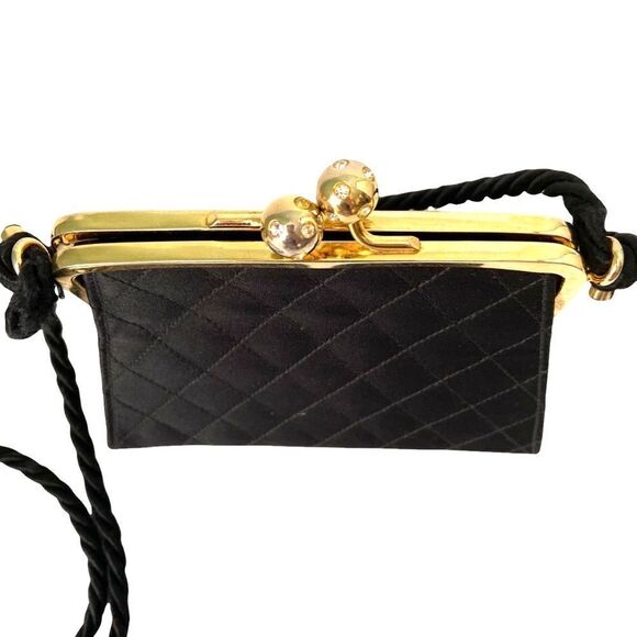 Vintage Escada Made in Italy Quilted Sling Bag with Gold Tone Hardware - Picture 7 of 15